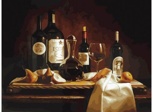 Картина по номерам Белоснежка: Вино и груши (317-AS)